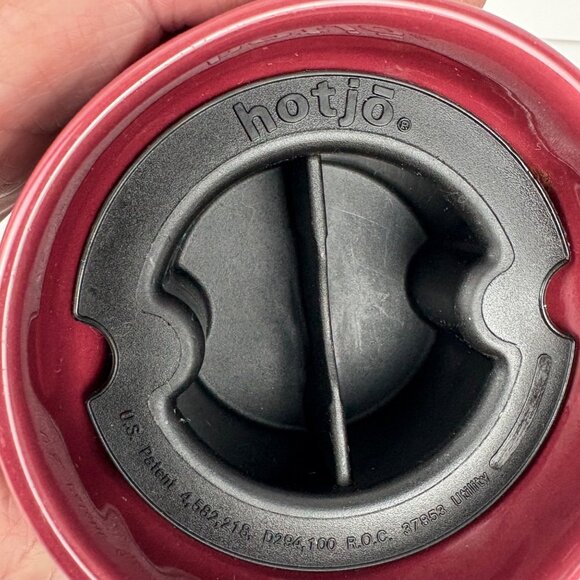 VTG HotJo Burgundy Ceramic Mug Lid By Appointment To The King Of Sweden 12 Oz - Picture 2 of 7